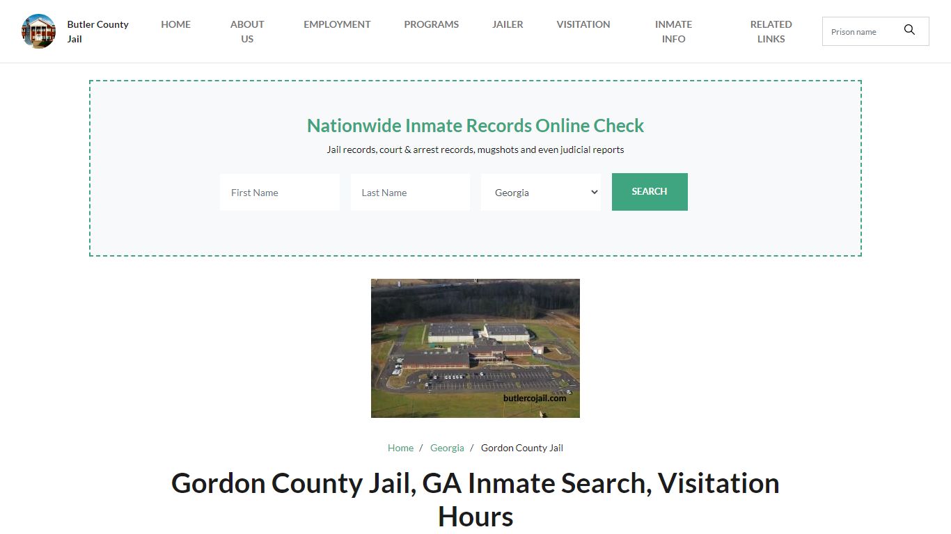 Gordon County Jail, GA Inmate Search, Visitation Hours